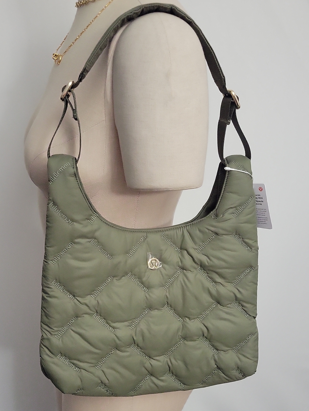 NWT Lululemon Quilty Pleasures Shoulder Bag MINI Green